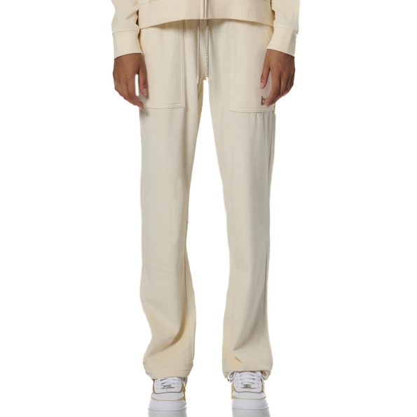 Γυναικείο βελουτέ παντελόνι φόρμας BODY ACTION 021533-01 εκρού