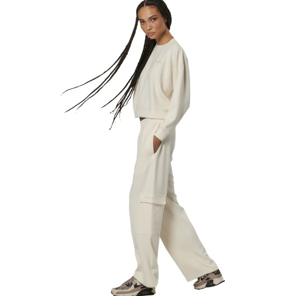 Γυναικείο παντελόνι φόρμας BODY ACTION 021542-01 εκρού Γυναικεία