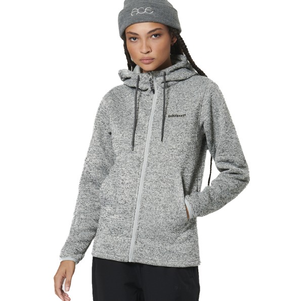 Γυναικεία knit fleece ζακέτα BODY ACTION 071526-01 γκρι