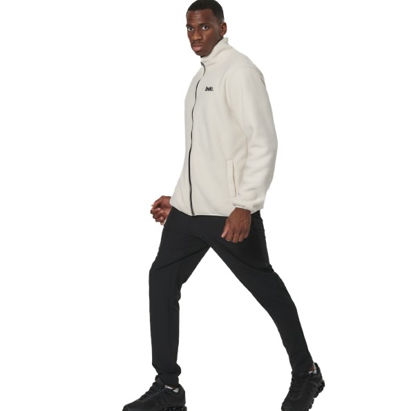 Ανδρική boucle fleece ζακέτα BODY ACTION 073522-01 εκρού Ανδρικά