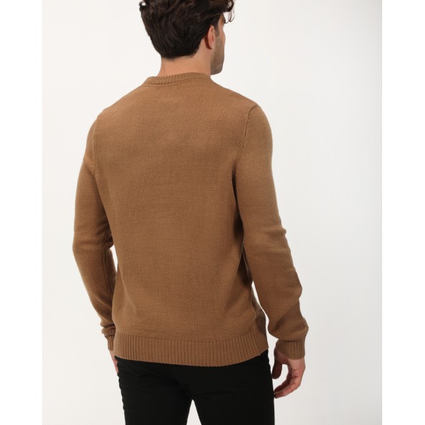 Ανδρικό πουλόβερ VAN HIPSTER 72360 καφέ Ανδρικά