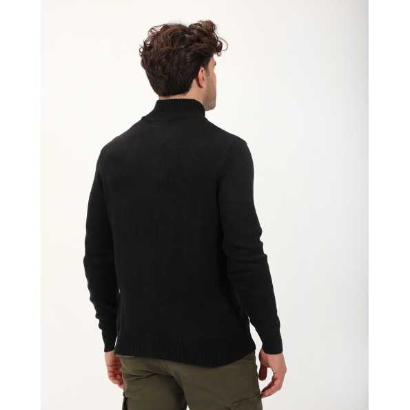 Ανδρική πλεκτή ζακέτα VAN HIPSTER 72362 μαύρη Ανδρικά