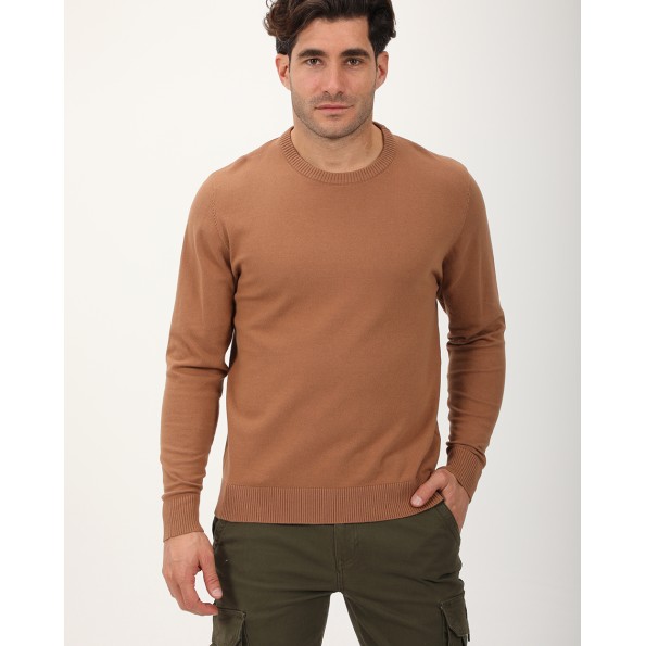 Ανδρική πλεκτή μπλούζα VAN HIPSTER 72363 καφέ