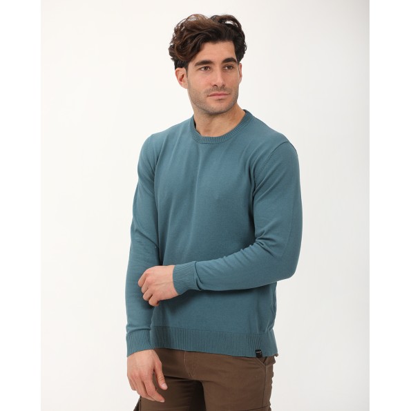 Ανδρική πλεκτή μπλούζα VAN HIPSTER 72363 πετρόλ Ανδρικά