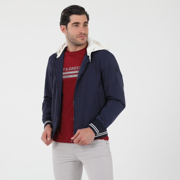 Ανδρικό bomber jacket NAVY & GREEN μπλε Ανδρικά