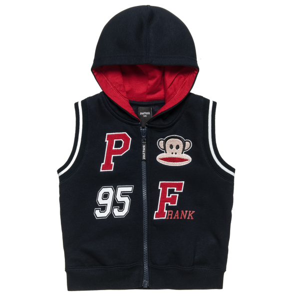 Παιδικό φούτερ γιλέκο PAUL FRANK μπλε σκούρο