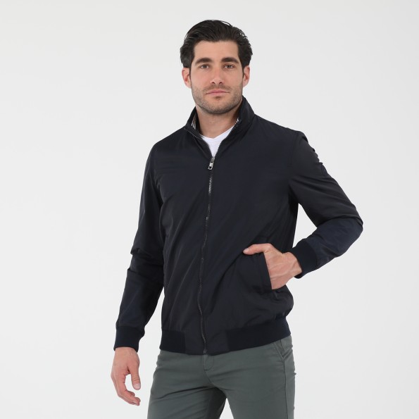 Ανδρικό bomber jacket NAVY & GREEN μπλε