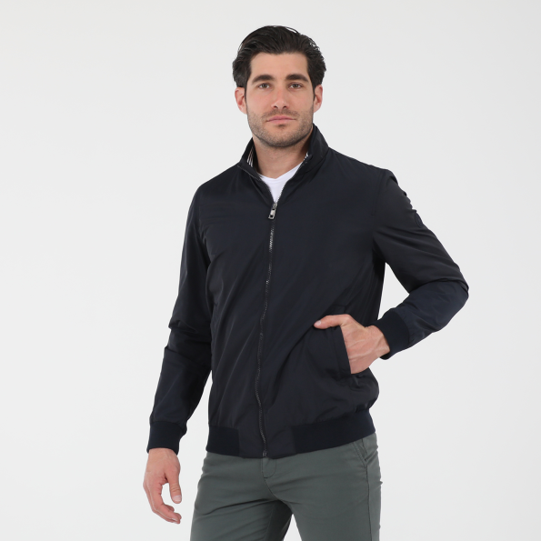 Ανδρικό bomber jacket NAVY & GREEN μπλε