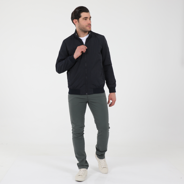 Ανδρικό bomber jacket NAVY & GREEN μπλε