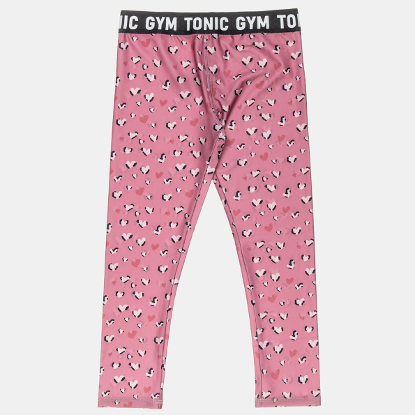 Παιδικό σετ από cropped top και κολάν ALOUETTE ροζ καρδιές Παιδικά