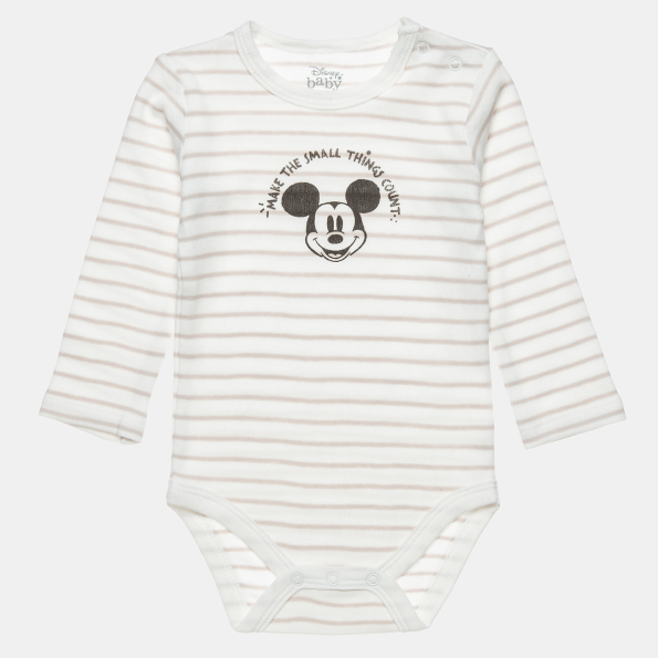 Βρεφικό μακρυμάνικο φορμάκι DISNEY Minnie Mouse μπεζ 