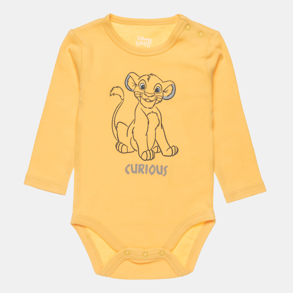 Βρεφικό μακρυμάνικο φορμάκι DISNEY Lion King κίτρινο 