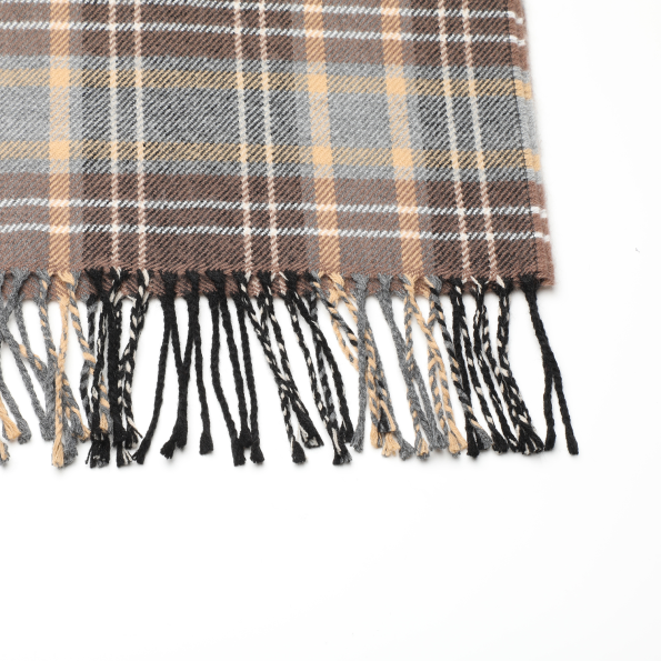 Ανδρικό κασκόλ NAVY & GREEN μπεζ γκρι καρό Ανδρικά