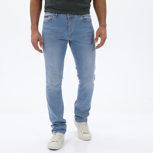Ανδρικό jean παντελόνι NAVY & GREEN LOW WAIST μπλε ανοιχτό Ανδρικά