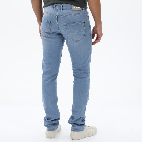 Ανδρικό jean παντελόνι NAVY & GREEN LOW WAIST μπλε ανοιχτό Ανδρικά
