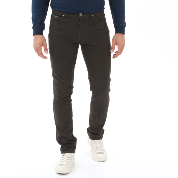 Ανδρικό casual παντελόνι NAVY & GREEN MODERN FIT χακί