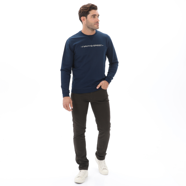 Ανδρικό casual παντελόνι NAVY & GREEN MODERN FIT χακί Ανδρικά