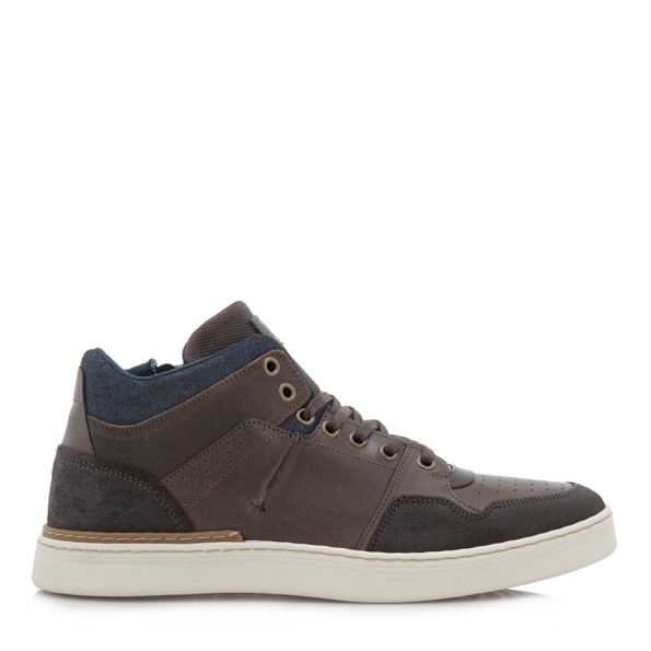 Ανδρικά casual sneakers μποτάκια BULLBOXER R57757892 καφέ μπλε
