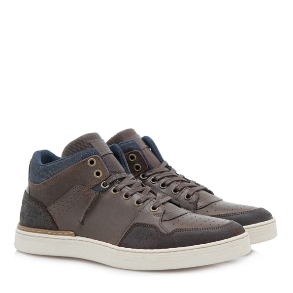 Ανδρικά casual sneakers μποτάκια BULLBOXER R57757892 καφέ μπλε Ανδρικά