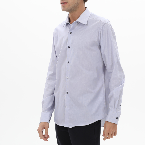 Ανδρικό πουκάμισο NAVY & GREEN COMFORT FIT γαλάζιο Ανδρικά