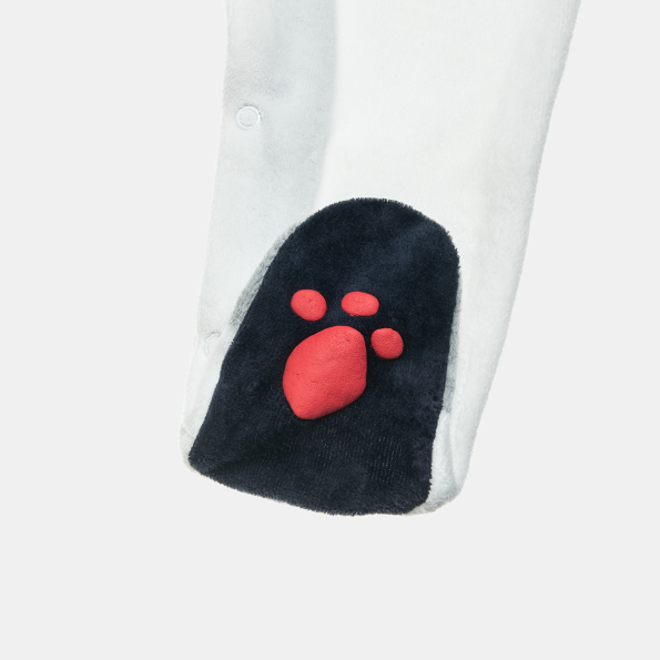 Βρεφικό φορμάκι βελουτέ ALOUETTE γκρι λευκό Παιδικά