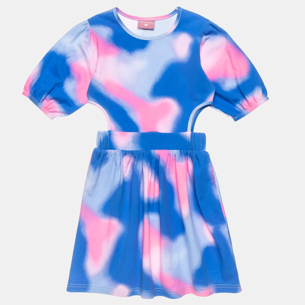 Παιδικό φόρεμα ALOUETTE μπλε ροζ tie dye (6 έως 16 ετών)