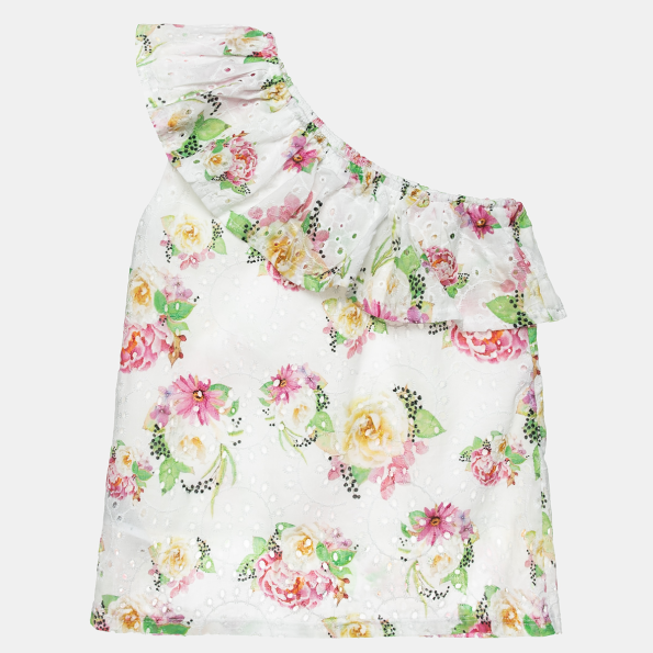 Παιδική μπλούζα ALOUETTE λευκή floral