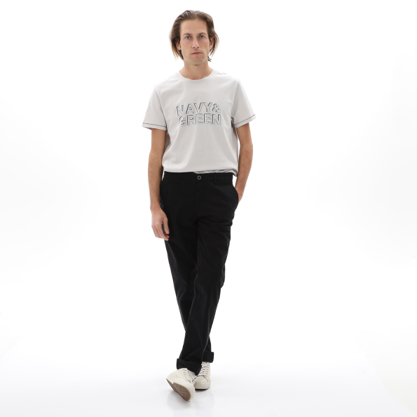 Ανδρικό t-shirt NAVY & GREEN λευκό Ανδρικά