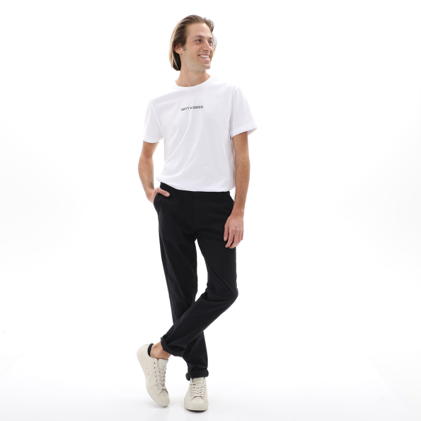Ανδρικό chino παντελόνι NAVY & GREEN MODERN FIT μπλε σκούρο