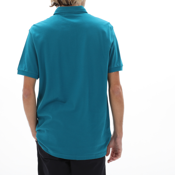 Ανδρική polo μπλούζα NAVY & GREEN μπλε