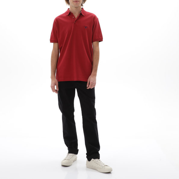 Ανδρική polo μπλούζα NAVY & GREEN κόκκινη Ανδρικά