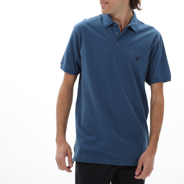 Ανδρική polo μπλούζα NAVY & GREEN μπλε Ανδρικά