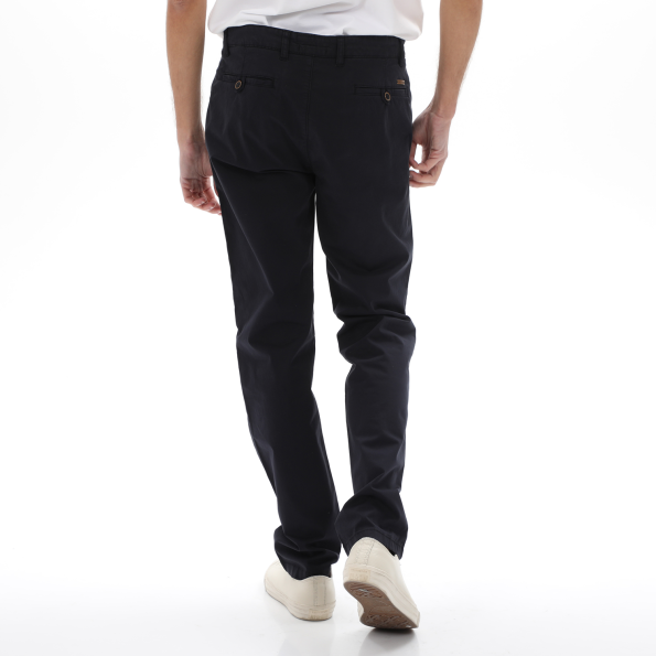 Ανδρικό chino παντελόνι NAVY & GREEN MODERN FIT μπλε σκούρο