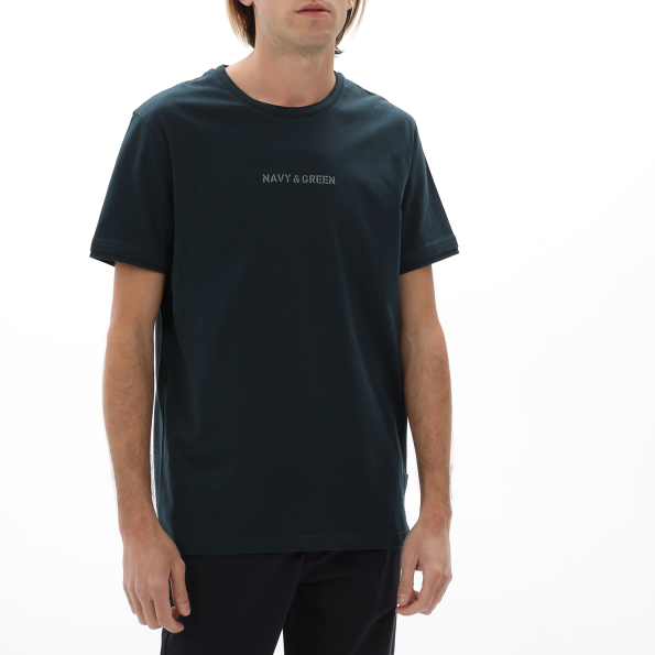 Ανδρικό t-shirt NAVY & GREEN κυπαρισσί
