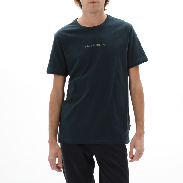 Ανδρικό t-shirt NAVY & GREEN κυπαρισσί