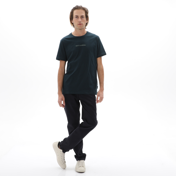 Ανδρικό t-shirt NAVY & GREEN κυπαρισσί