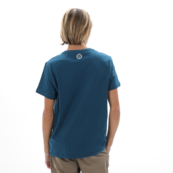 Ανδρικό t-shirt NAVY & GREEN πετρόλ