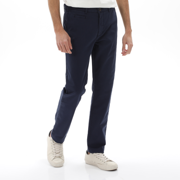 Ανδρικό chino παντελόνι NAVY & GREEN MODERN FIT μπλε σκούρο