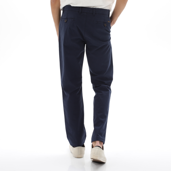 Ανδρικό chino παντελόνι NAVY & GREEN MODERN FIT μπλε σκούρο