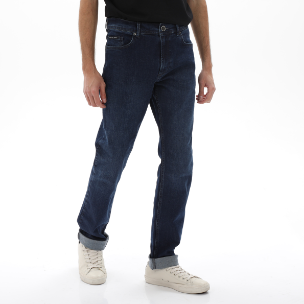 Ανδρικό jean παντελόνι NAVY & GREEN μπλε σκούρο