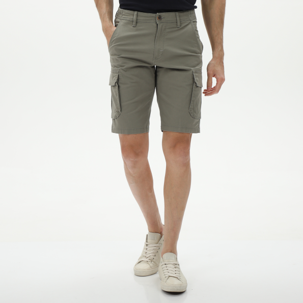 Ανδρική cargo βερμούδα NAVY & GREEN γκρι