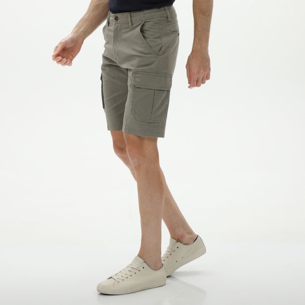 Ανδρική cargo βερμούδα NAVY & GREEN γκρι