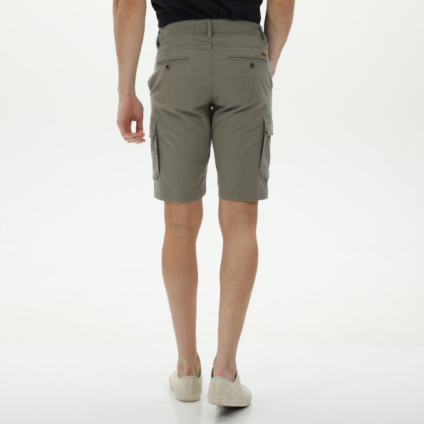 Ανδρική cargo βερμούδα NAVY & GREEN γκρι