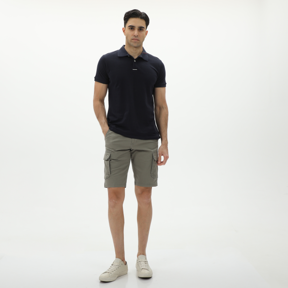 Ανδρική cargo βερμούδα NAVY & GREEN γκρι