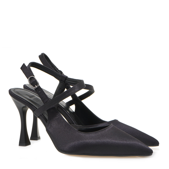Γυναικείες γόβες slingback JK LONDON S428B0305 μαύρες Γυναικεία