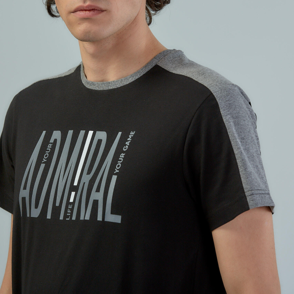 Ανδρικό t-shirt ADMIRAL 1121520067 Team Admiral μαύρο