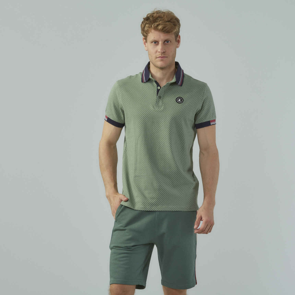 Ανδρική polo μπλούζα ADMIRAL 1121520059 Rope πράσινη