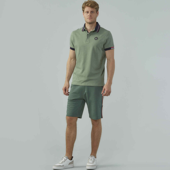 Ανδρική polo μπλούζα ADMIRAL 1121520059 Rope πράσινη