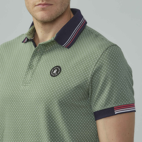 Ανδρική polo μπλούζα ADMIRAL 1121520059 Rope πράσινη