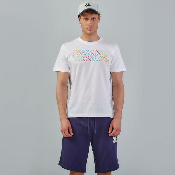 Ανδρικό t-shirt KAPPA 1156520022 Logo Fuiamo λευκό